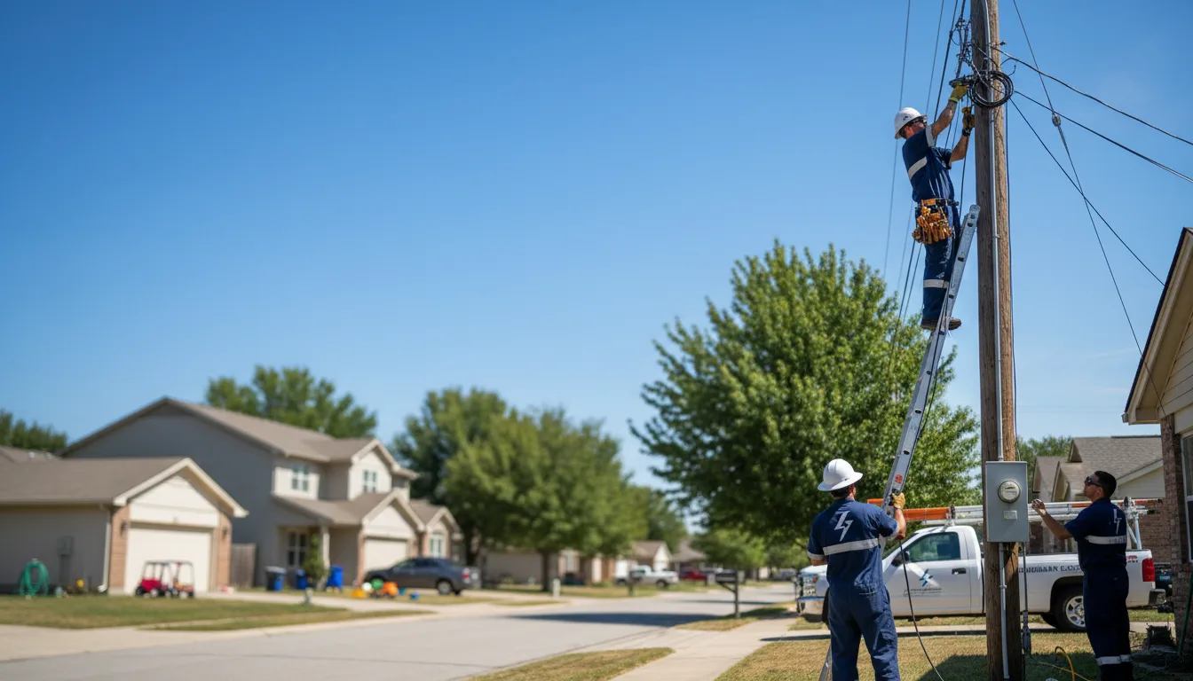 Residential electrician providing installation services in Turpin, OK